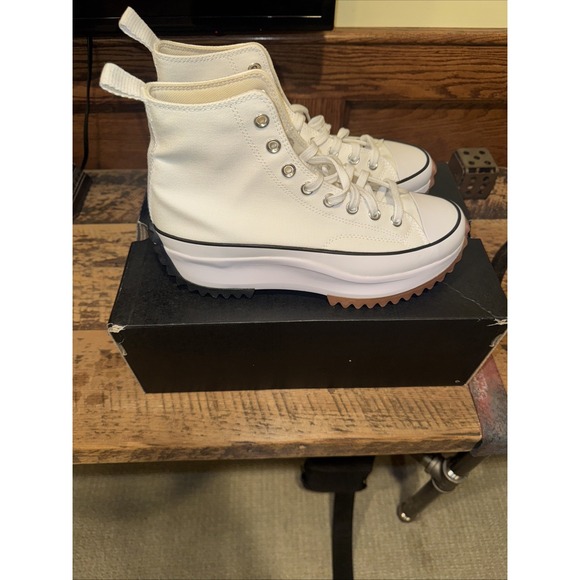 Converse Run Star Hike Hi White Black Gum Men's Sneakers Size 8 New‎ 166799C Y2K - Picture 1 of 10
